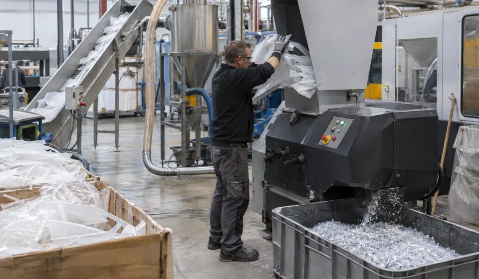 Crushing & Recycling integrated plastic processing solution