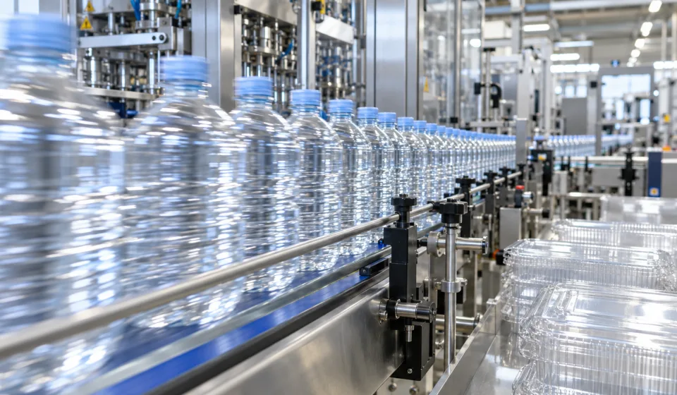 Packaging plastic processing production line