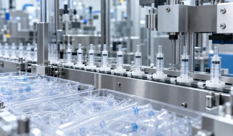 Medical plastic processing production line