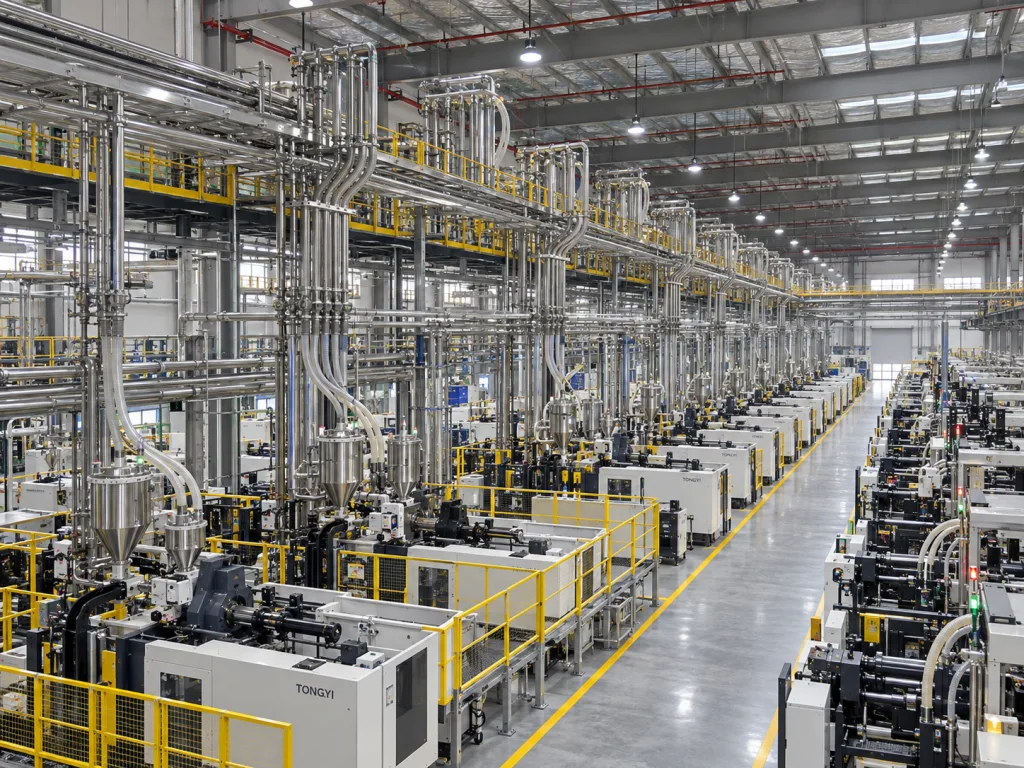 Smart Utility & Material Handling System for a 108-Machine Injection Molding Plant